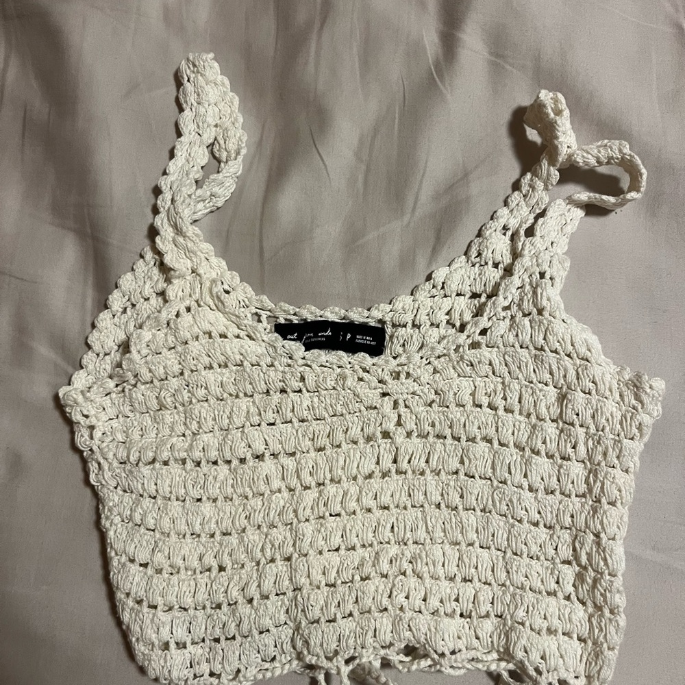Women's Cream Crochet Top - Picture 1 of 2